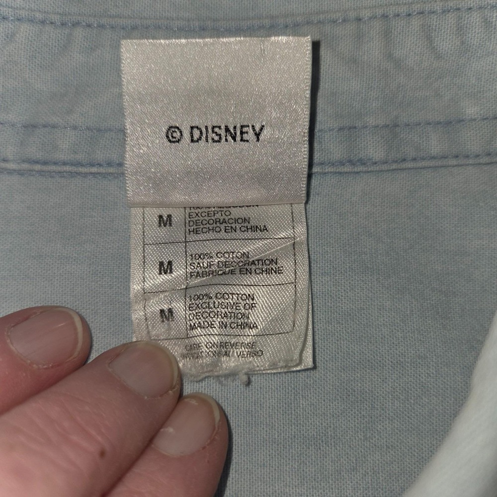 Collector Disney Pooh & Friends VTG Denim Shirt Medium Embroidered - Picture 7 of 7